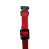Collar para perros color rojo, fabricado con tela de nylon ideal para brindar seguridad y comodidad a tu mascota. El collar es de tamaño chico, con medida de 35cm de largo como máximo, el cual es ajustable y 1cm de ancho. Ideal para Razas mini o pequeñas.