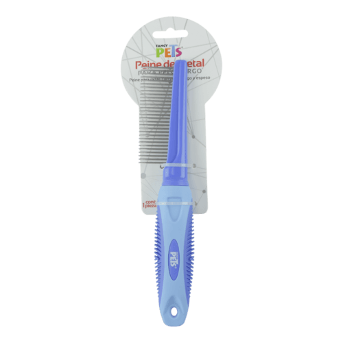 Peine para perros desenredante de metal ideal para manto medio y largo