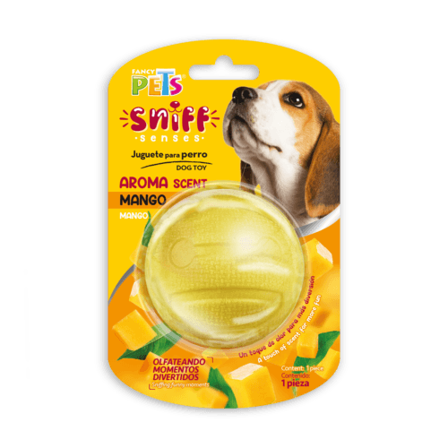 Pelota para perros sniff con aroma a mango