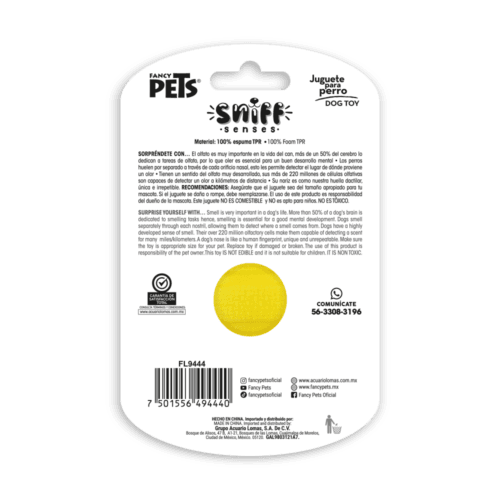 Pelota para perros sniff con aroma a mango