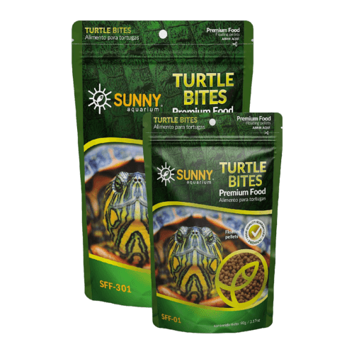 Alimento para tortugas Turtle Bites Tropical, es un alimento flotante destinado para alimentación diaria de las tortugas acuáticas y semiacuáticas tanto omnívoros como carnívoro. Los nutrientes bien equilibrados y un conjunto de vitaminas y minerales garantizan un crecimiento uniforme, así como buena condición y salud de las tortugas jóvenes. el suplemento de zeolita influye de manera positiva en sistema digestivo y elimina las toxinas del organismo.